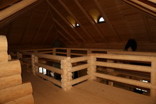 case de lemn rotund