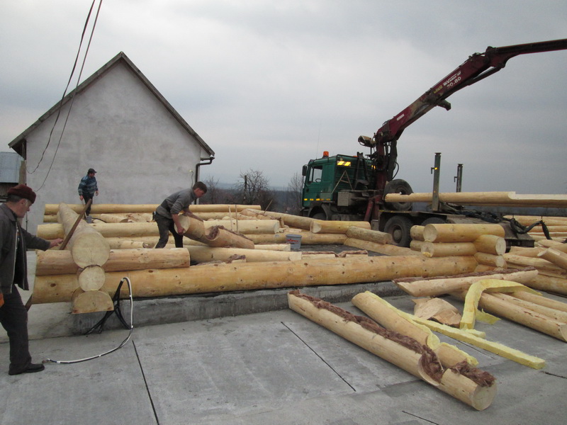 constructii case din lemn rotund