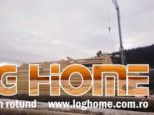 casa de vanzare din busteni lemn rotund