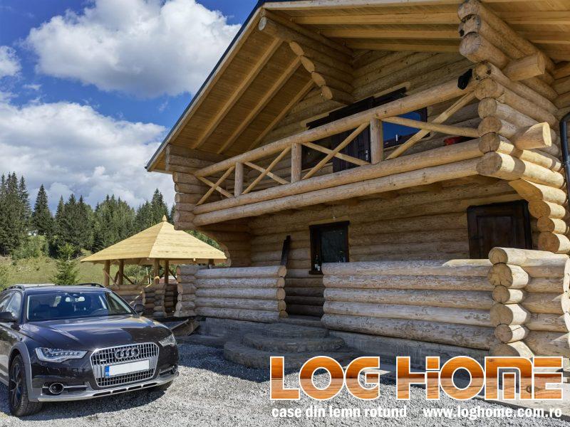 Cabană din buşteni lemn rotund Gura Haitii 128 mp Bucovina