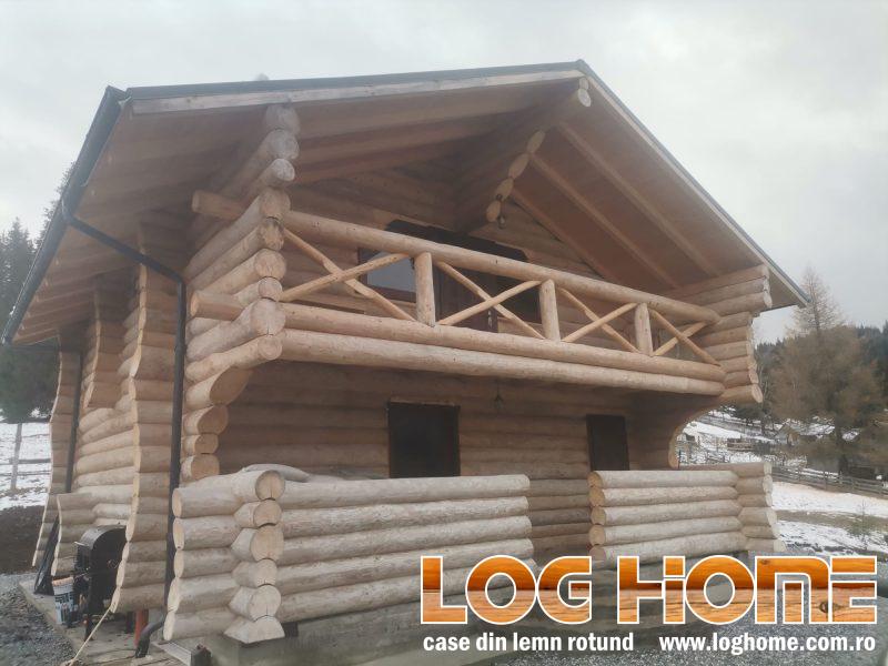 Cabană din buşteni lemn rotund Gura Haitii 128 mp Bucovina