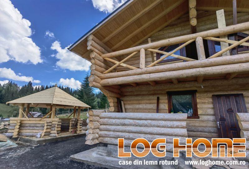 Cabană din buşteni lemn rotund Gura Haitii 128 mp Bucovina