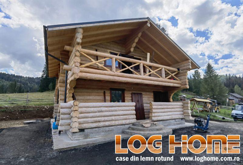Cabană din buşteni lemn rotund Gura Haitii 128 mp Bucovina