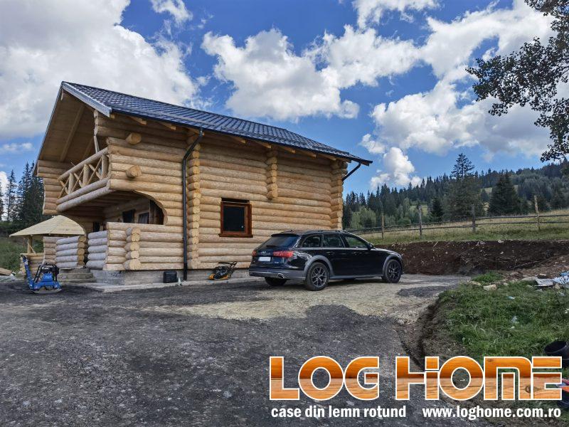 Cabană din buşteni lemn rotund Gura Haitii 128 mp Bucovina