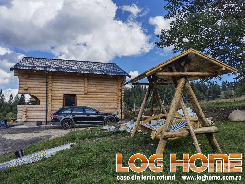 Cabană din buşteni lemn rotund Gura Haitii 128 mp Bucovina